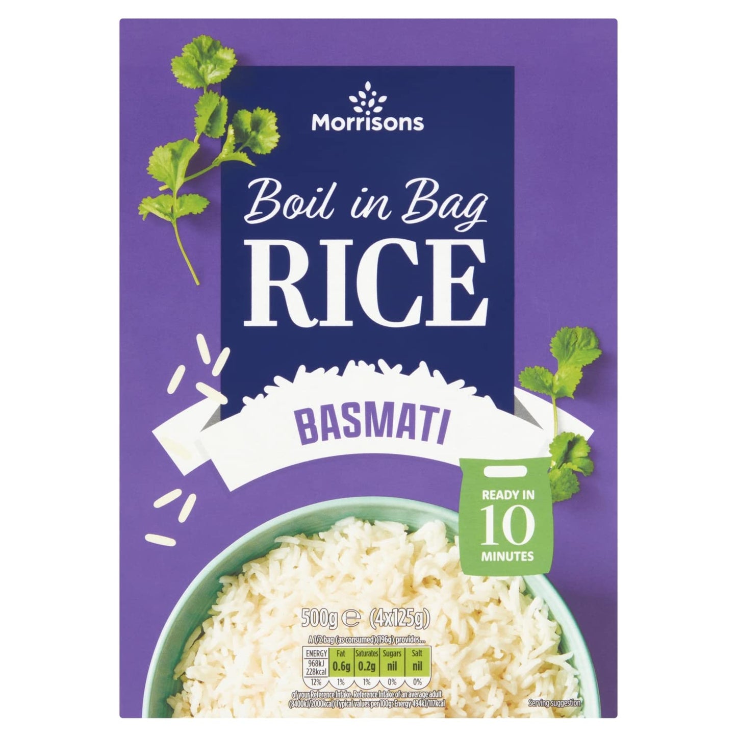 Morrisons Basmati Boil in The Bag Rice, 4 x 125g