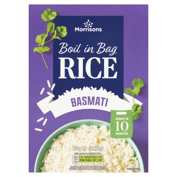 Morrisons Basmati Boil in The Bag Rice, 4 x 125g