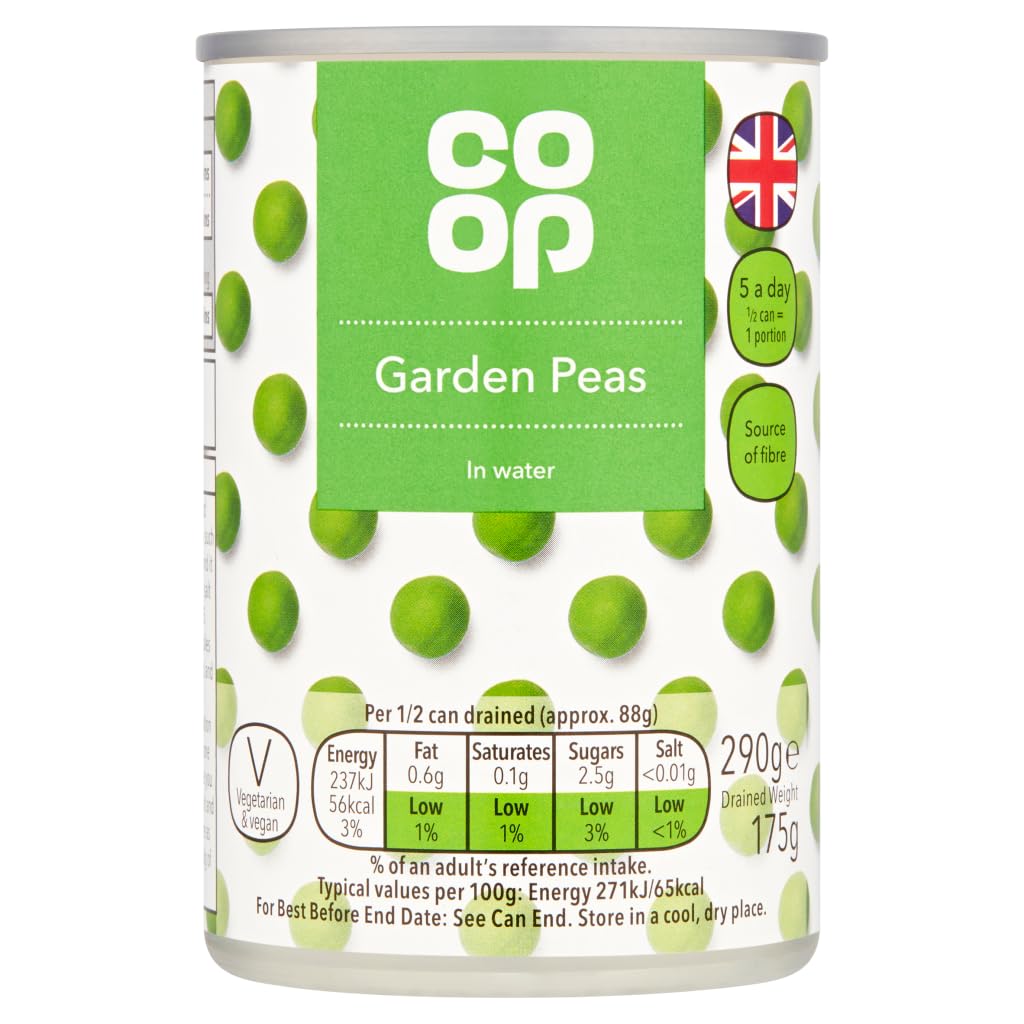 Co-op Garden Peas in Water, 290g