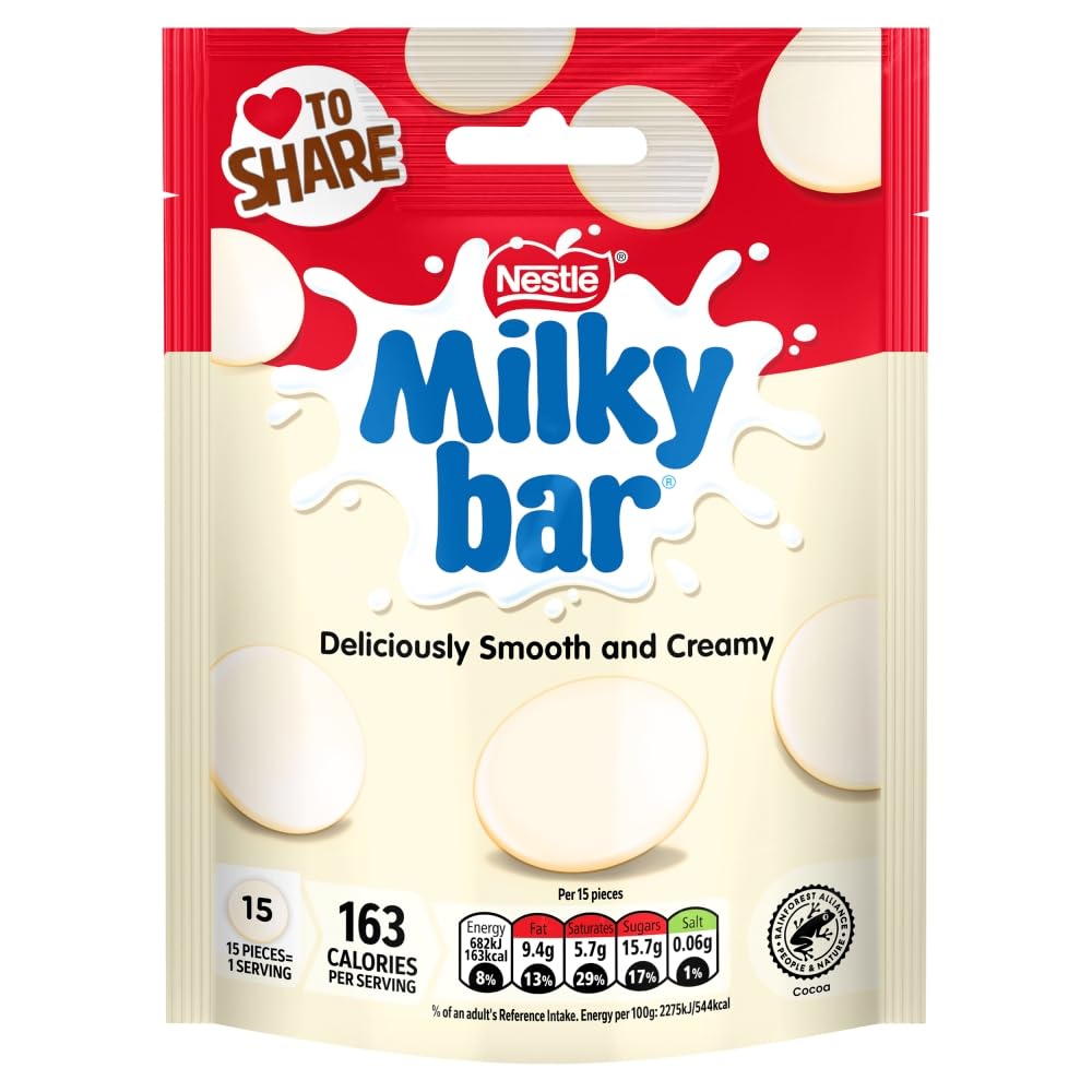 Milkybar White Chocolate Giant Buttons Sharing Bag 94g