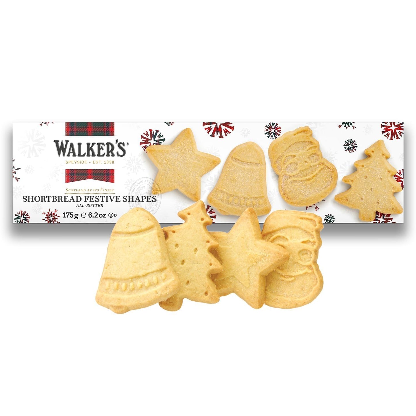 Walker's 12 Shortbread Festive Shapes 175g