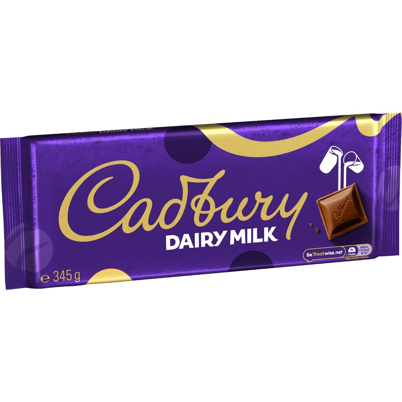 Cadbury Dairy Milk Chocolate Bar, Smooth & Creamy, 345 g (Pack of 1)