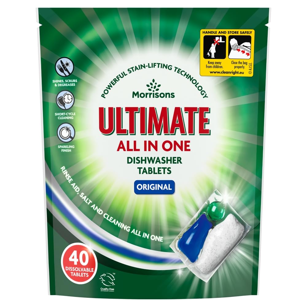 Morrisons Premium Dishwasher Tablets Original, 40pk