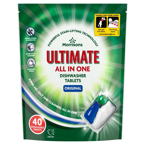 Morrisons Premium Dishwasher Tablets Original, 40pk