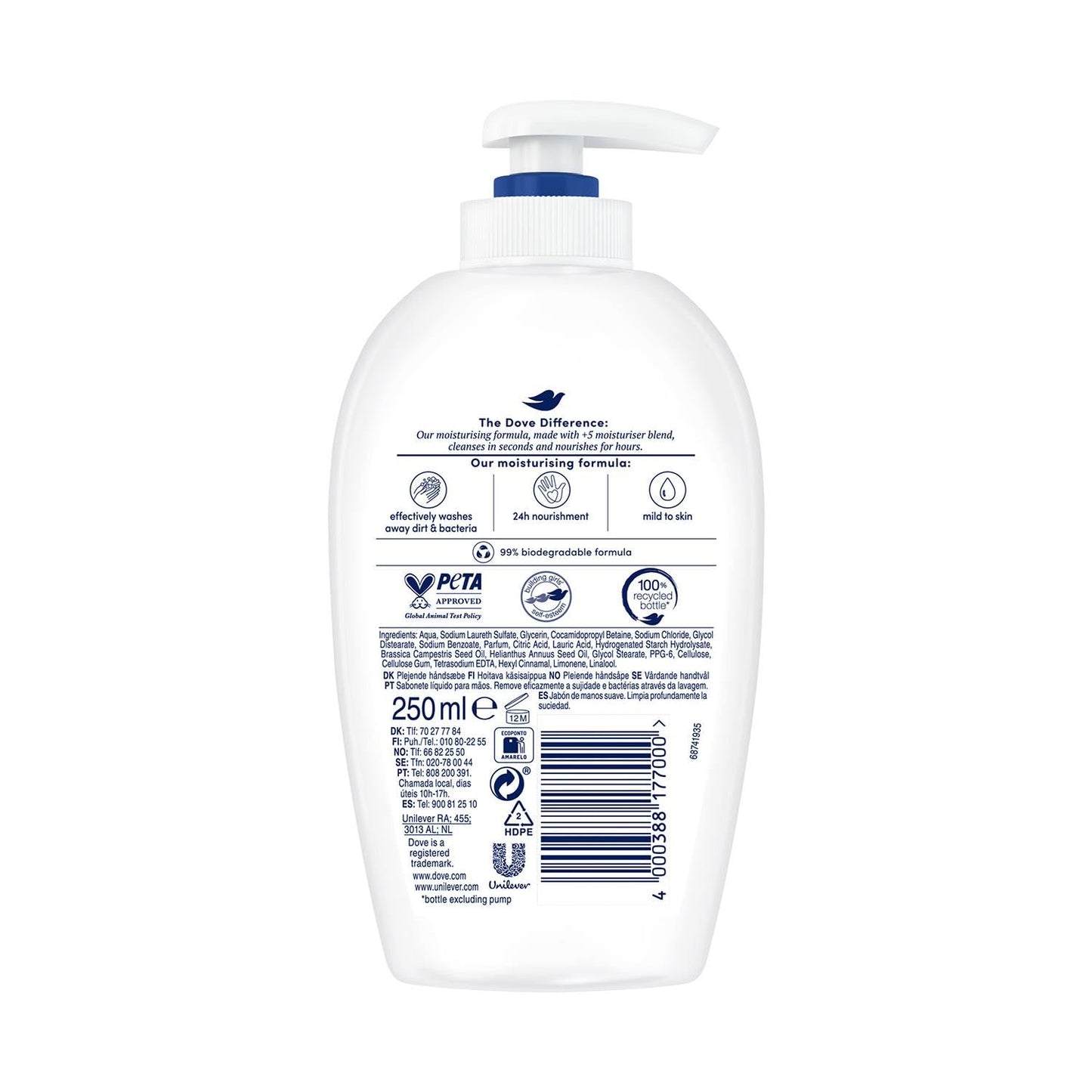 Dove - Nourishing Hand Wash Lotion Soap Dispenser - 250 mL