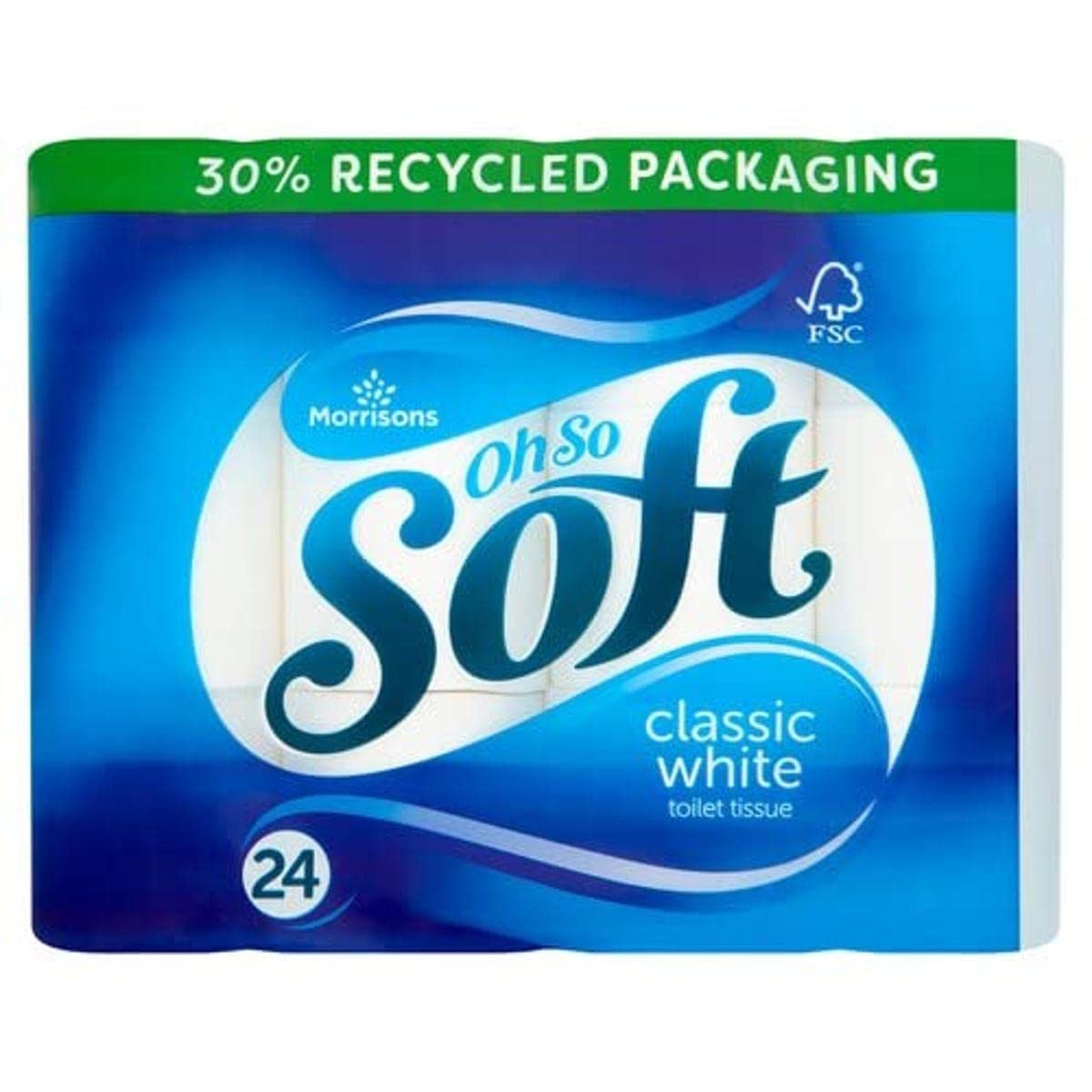 Morrisons 24 Toilet Tissue Rolls,24 Count (Pack of 1)