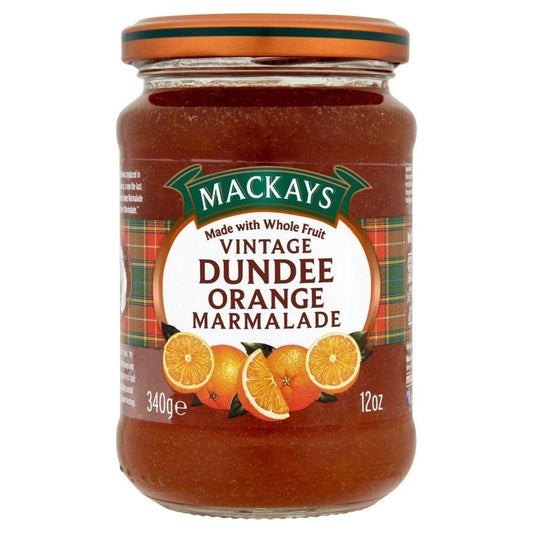 The Vintage Dundee Orange Marmalade 340g, Mackays. A thick cut, dark marmalade. Made with a thick cut peel.