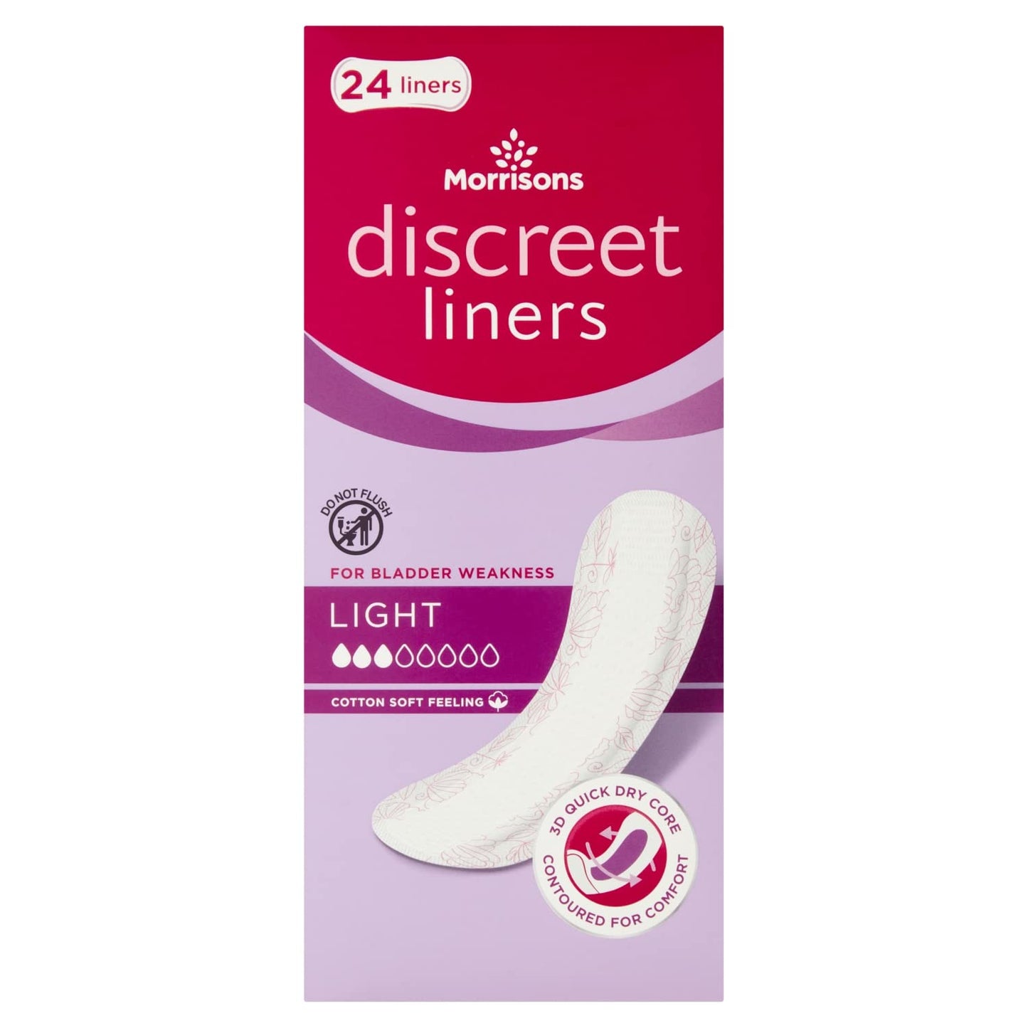 Morrisons 24 Comfort Light Liners