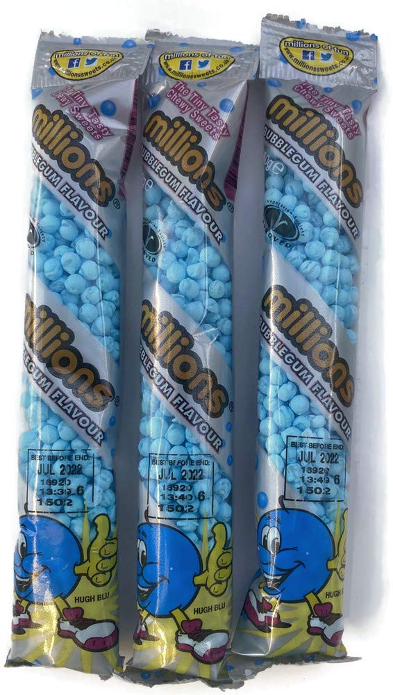 Millions Tubes Variety Bundle Strawberry, Blackcurrant, Raspberry, Cola and Bubblegum