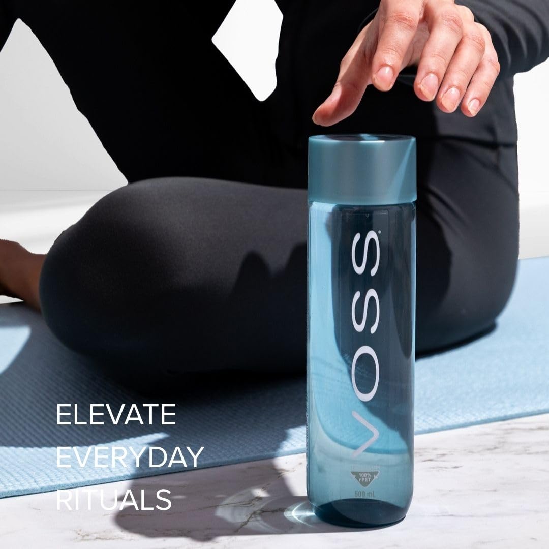 VOSS Still Water – Premium Naturally Pure Water - PET Plastic Water Bottles for On-the-Go Hydration
