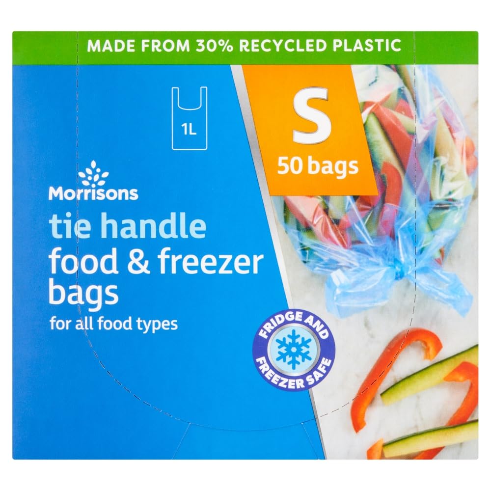 Morrisons Tie Handle Food and Freezer Bags Small 50pk