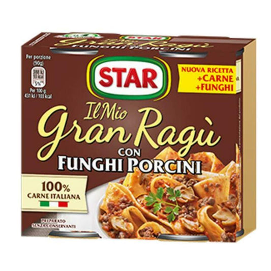 Star Gran Ragù Ragu' Sauce with Porcini Mushroom 180gr x 2