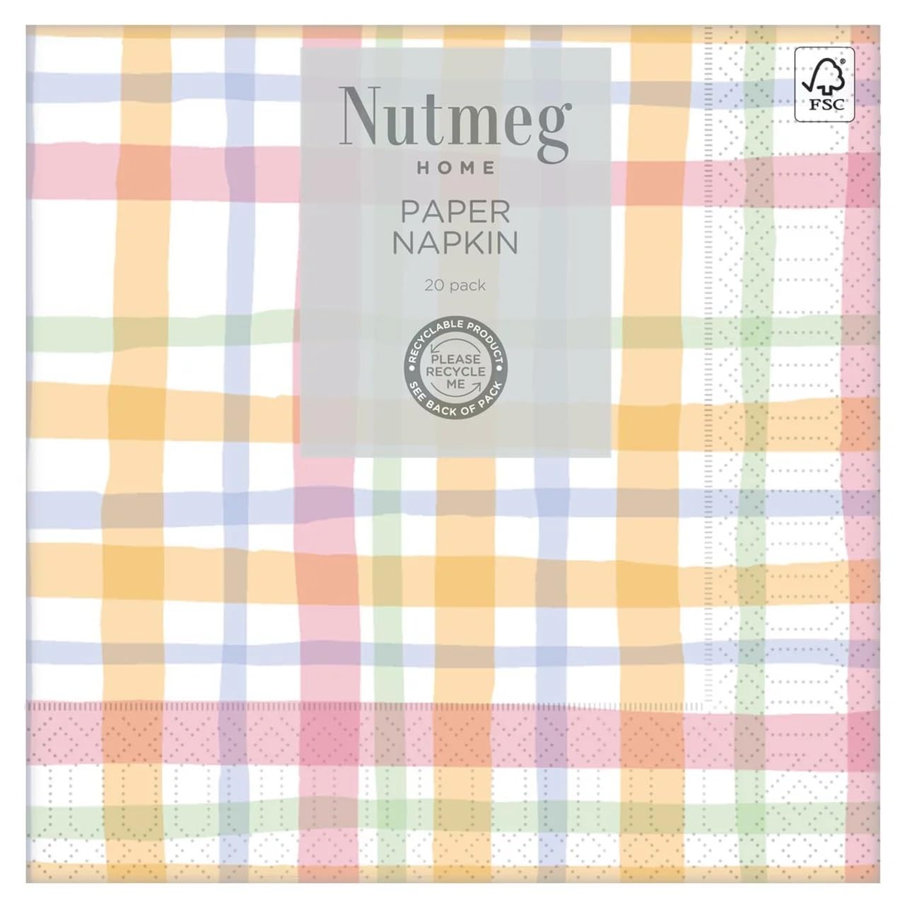 Nutmeg 33cm Gingham Napkin