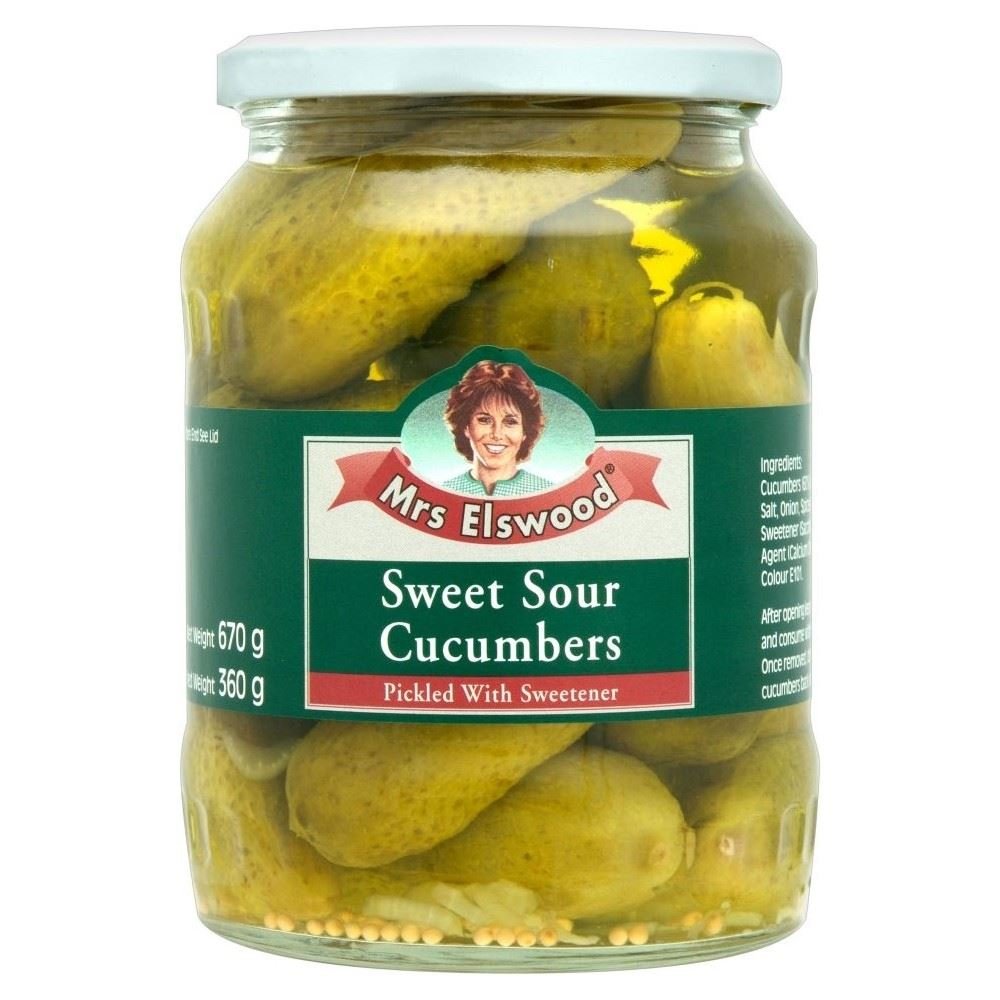 Mrs Elswood Whole Sweet Cucumbers - Passover (670g)