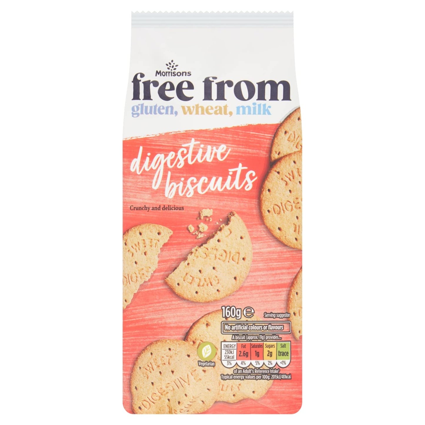 Morrisons Free From Digestive Biscuits 160G