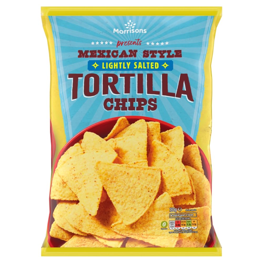 Morrisons Mexican Style Lightly Salted Tortilla Chips 180g, 1.0 count, Pack of 1