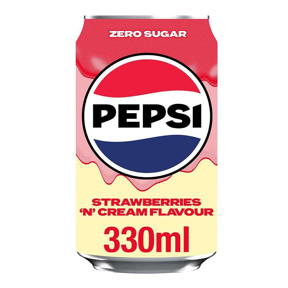 Pepsi Strawberry & Cream 330ml Can (Pack of 24)