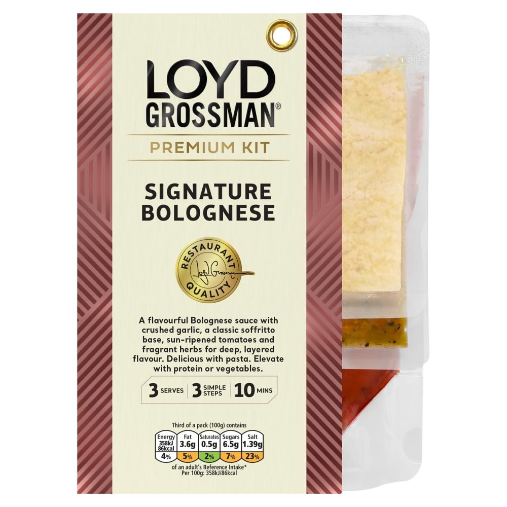 Loyd Grossman Signature Tomato Bolognese Pasta Sauce Kit, 300 g (5-Pack)