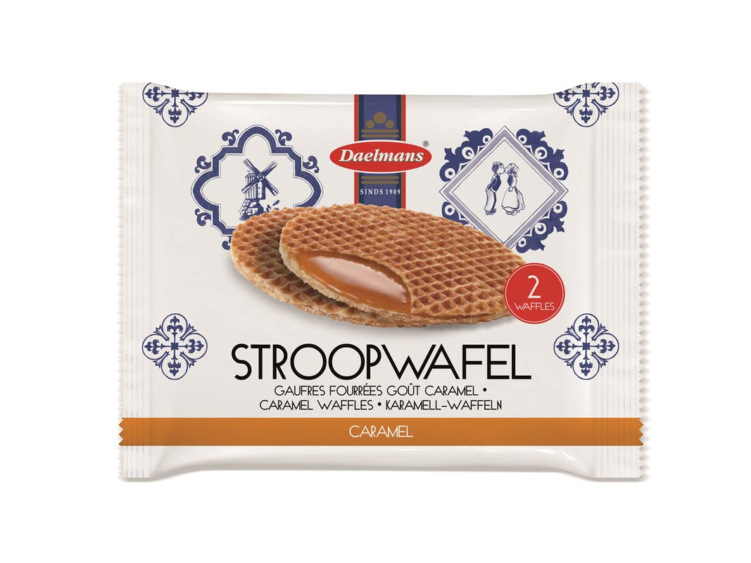 Daelmans Stroopwafels - Caramel Wafers - 78 g x 18 in a Box - Authentic Dutch Caramel Waffle - Stroopwaffels