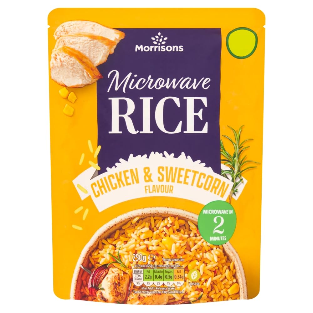 Morrisons Chicken & Sweetcorn Micro Rice 250g