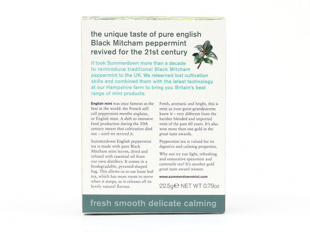 Summerdown Peppermint Tea Pyramid Bags (1 x 15 bags)
