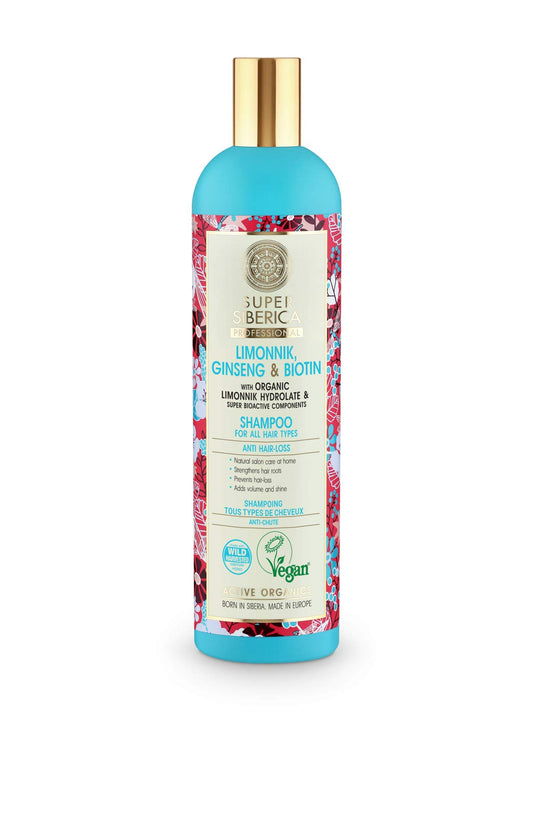 Natura Siberica Super Limonnik, ginseng & biotin. Shampoo for All Hair Types, 400 ml, 0883E