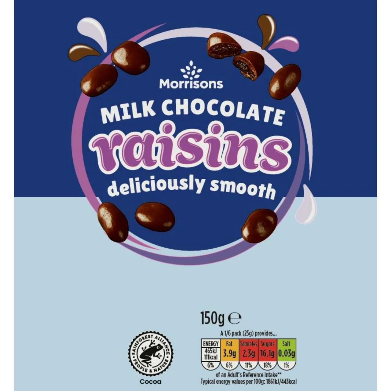 Morrisons Chocolate Coated Raisins 150g