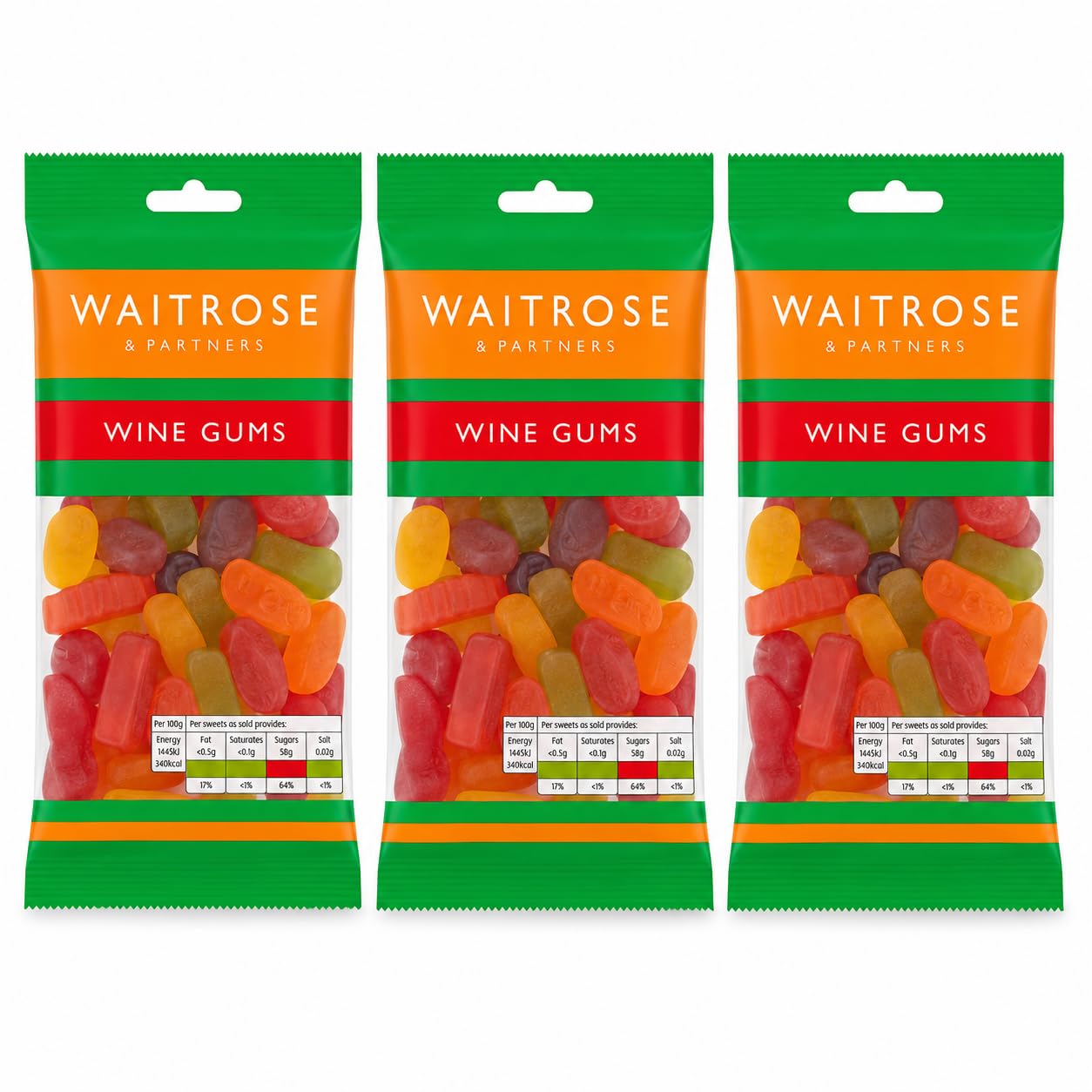 Waitrose Wine Gums 200g, Pack of 3