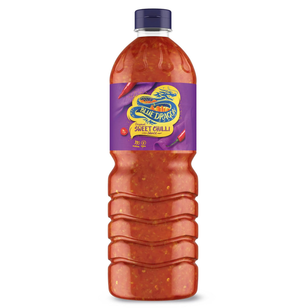 Blue Dragon Original Thai Sweet Chilli Dipping Sauce 1L | Medium Heat | Perfect With Goujons, Wraps, Burgers, Chicken, Halloumi & More