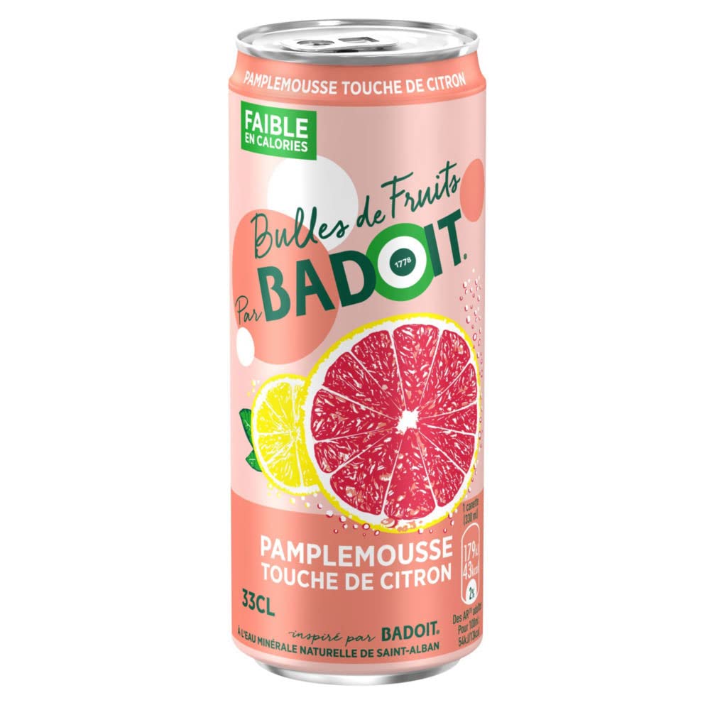 Badoit Grapefruit and Lemon 330ml Can x 6