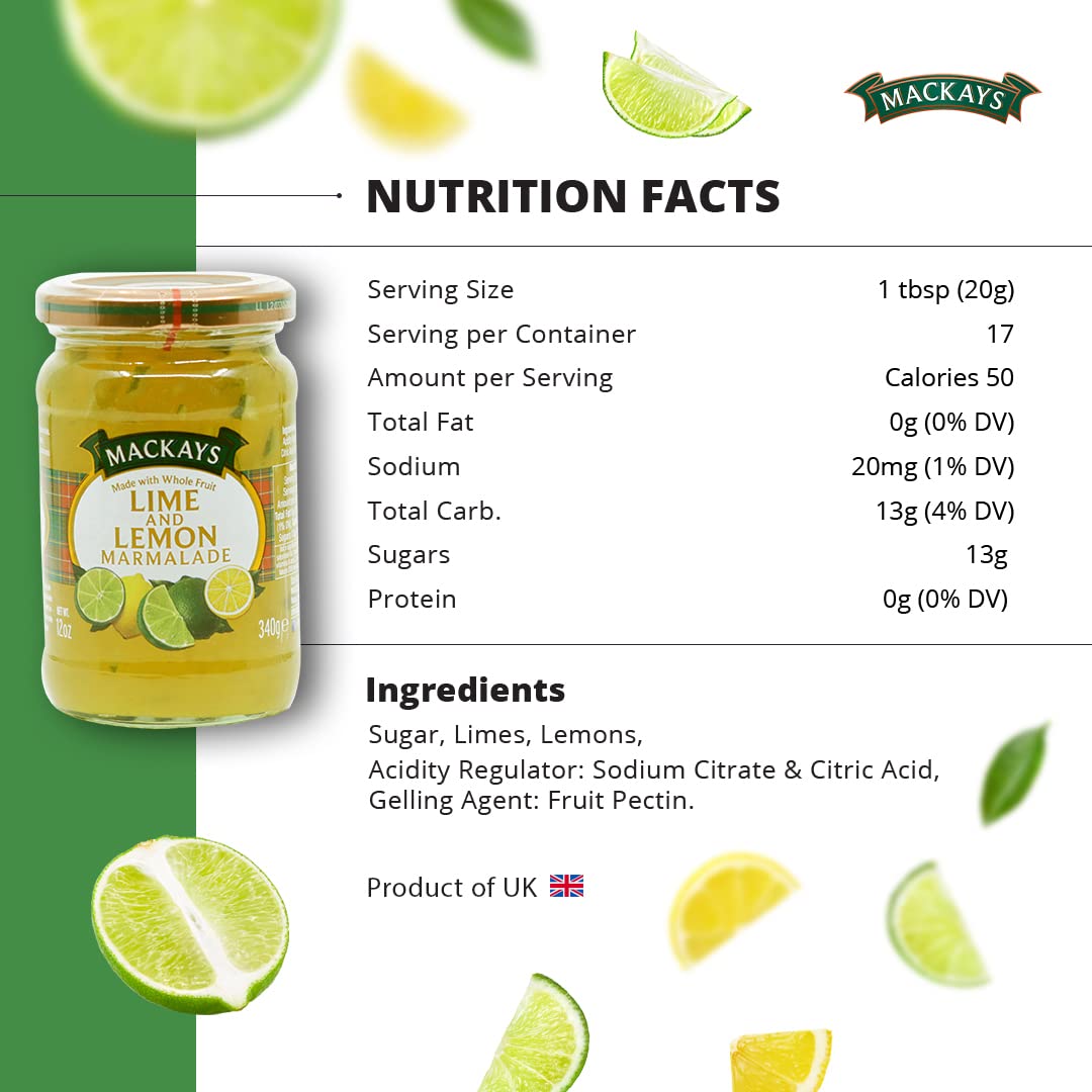 Mackays Marmalade, Lime and Lemon, 340g