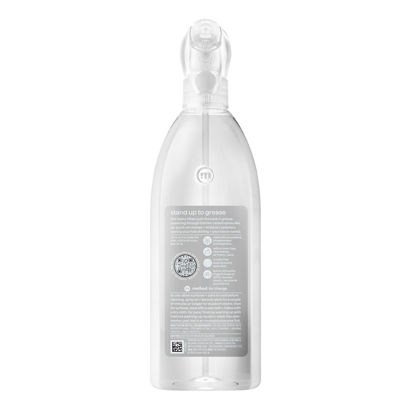 Method Oven & Hob Degreaser Spray, Cuts Burnt-On Grease, 828ml