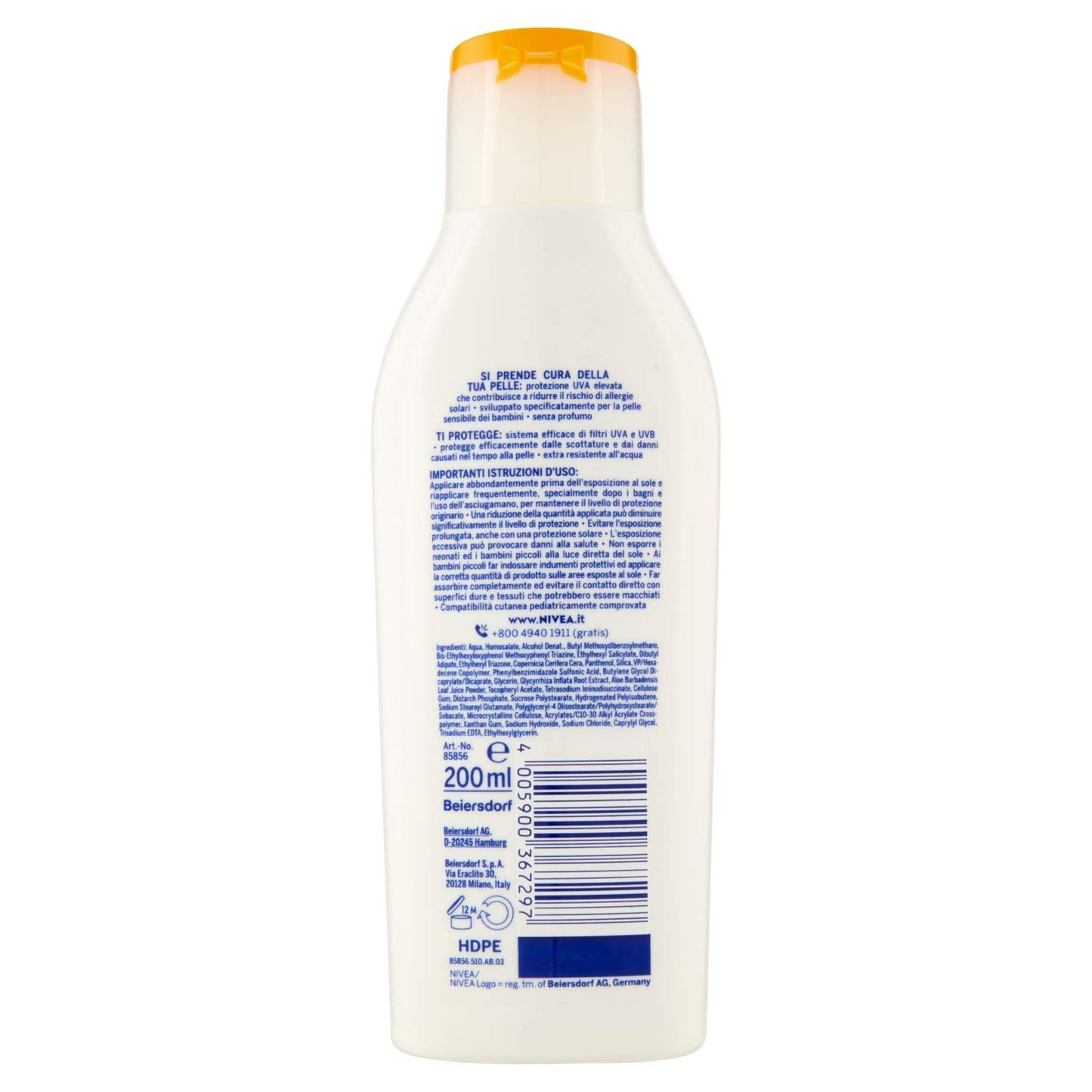 NIVEA Sun Fp50 Children To protect Sensitive 85856 Cream Solar 200 ml