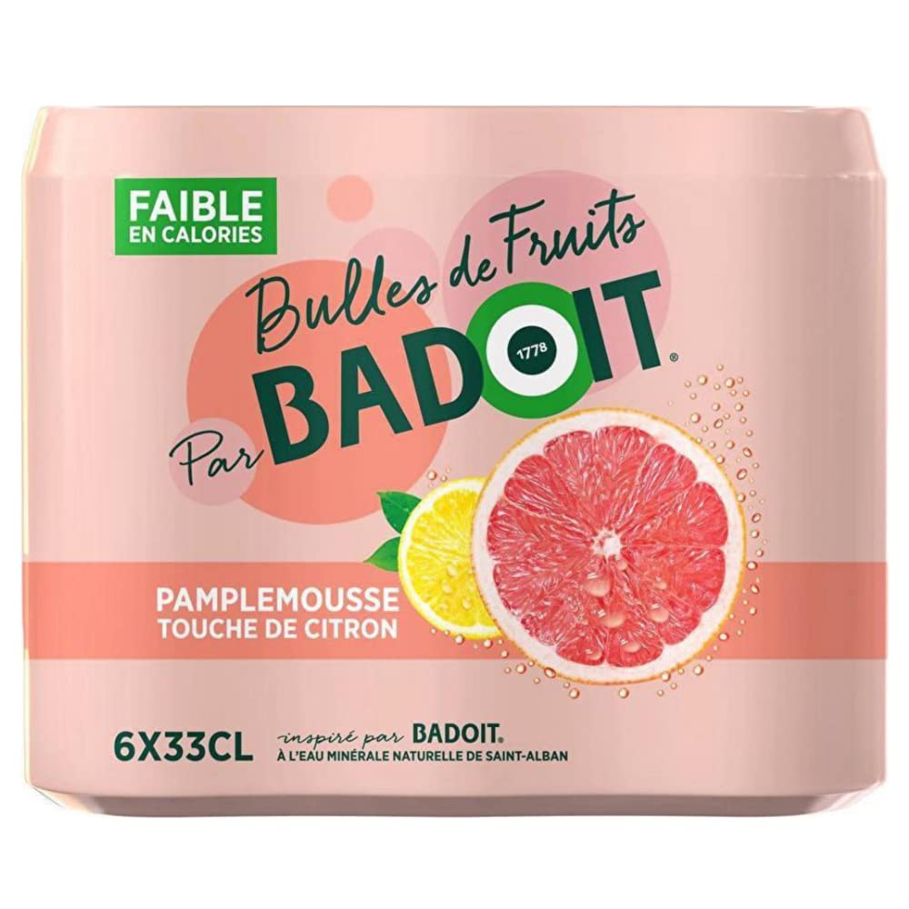 Badoit Grapefruit and Lemon 330ml Can x 6