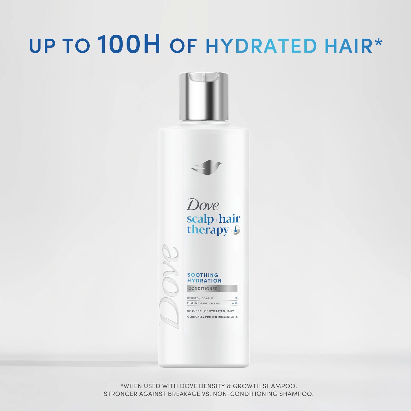 Dove Scalp + Hair Therapy Soothing Hydration Conditioner hair care with Hyaluron-Complex and Pharma-Grade Glycerin for up to 100 hours of hydrated hair