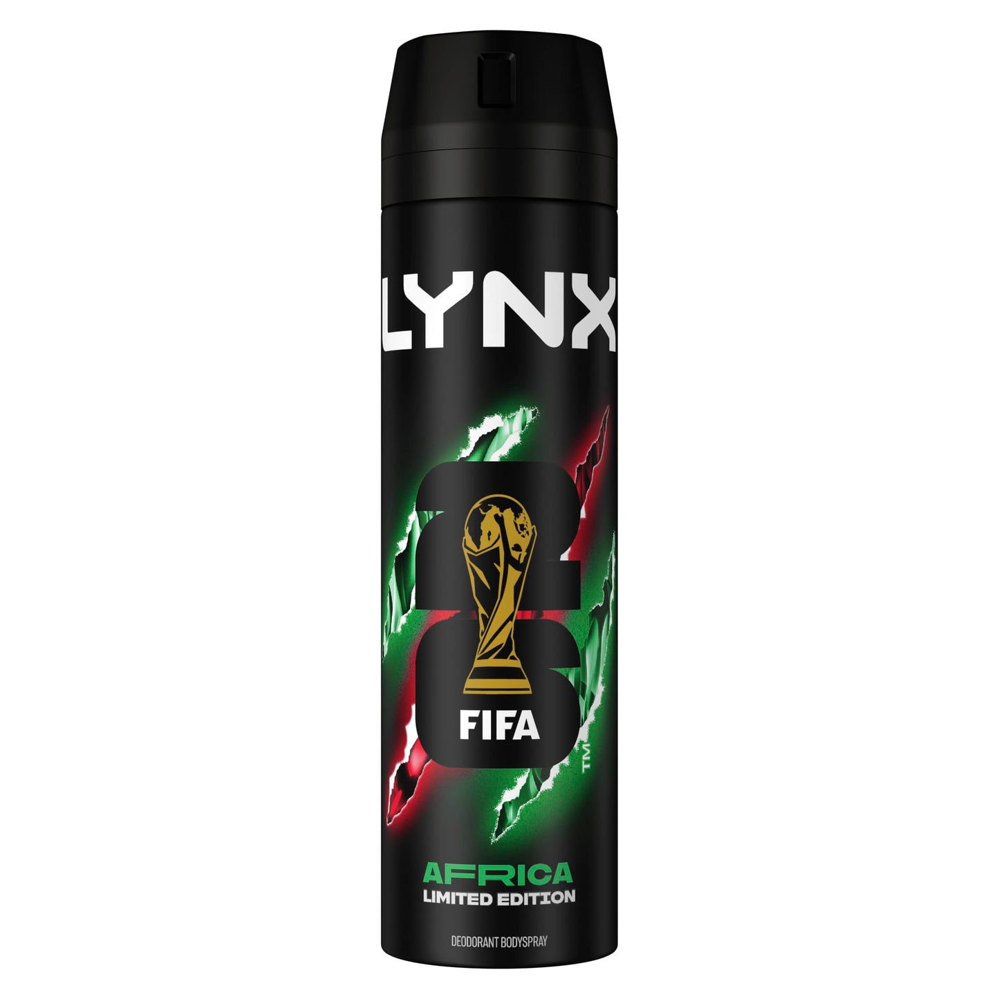 Lynx Limited Edition FIFA Africa Aerosol Body Spray men's deodorant with a mandarin & sandalwood scent for 48 hours of odour-busting freshness 200 ml