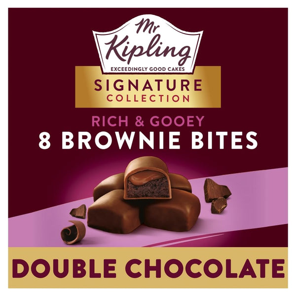 Mr Kipling Signature Double Chocolate Brownie Bites, 8 Cakes