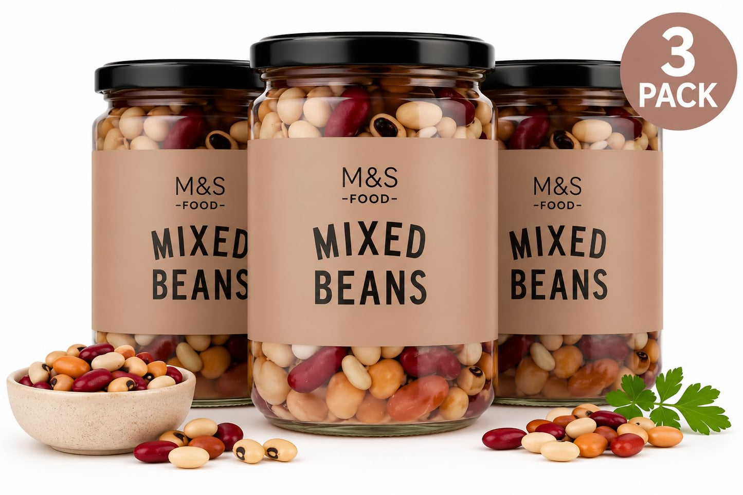 M&S Mixed Beans 430g, Pack of 3