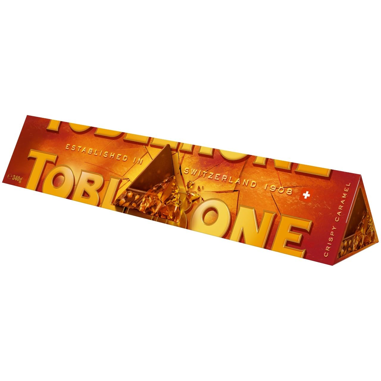 Toblerone Toffee Crispy Caramel Milk Chocolate Bar, 340 g (1-Pack)