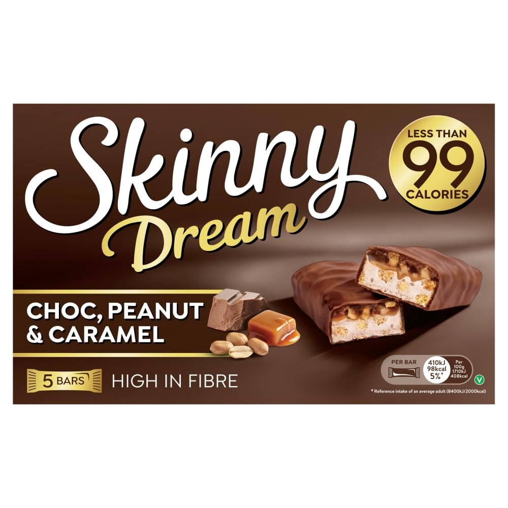Skinny Dream Choc Peanut Caramel Bars 5pk 120g