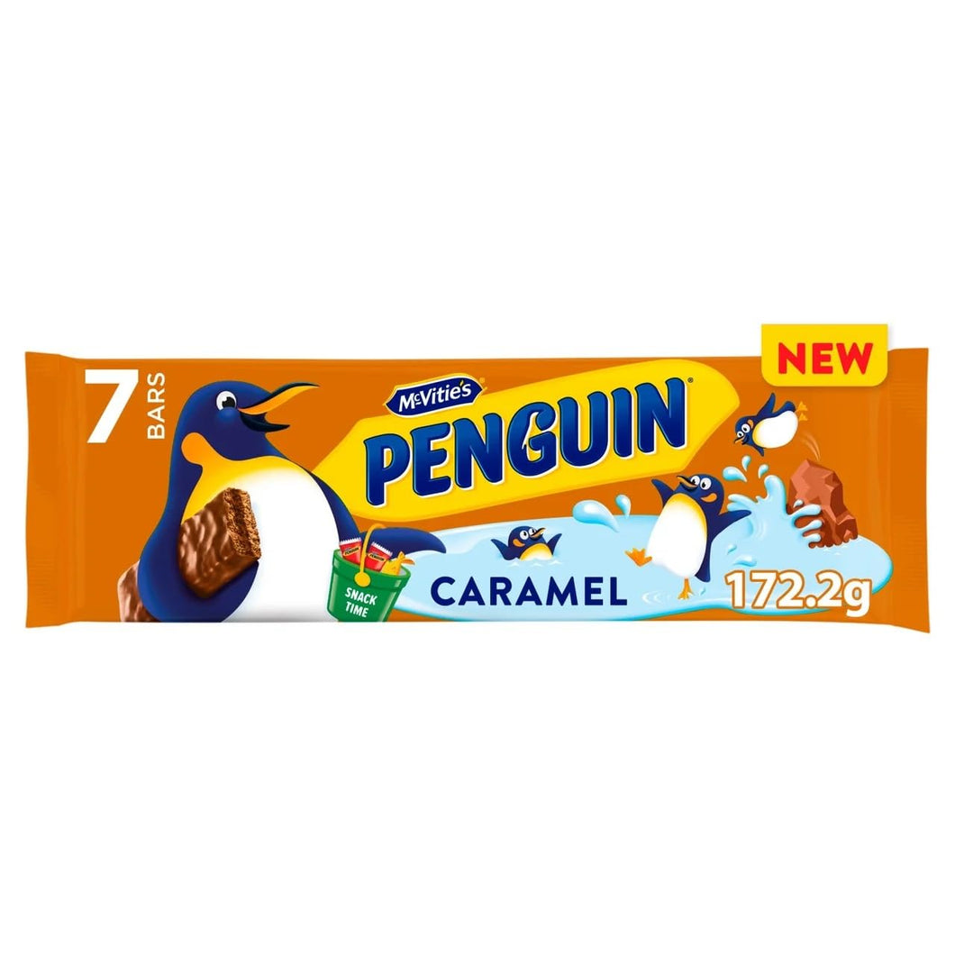 Mcvitie's Penguin Caramel Chocolate Biscuit Bar 7pk 172.2g