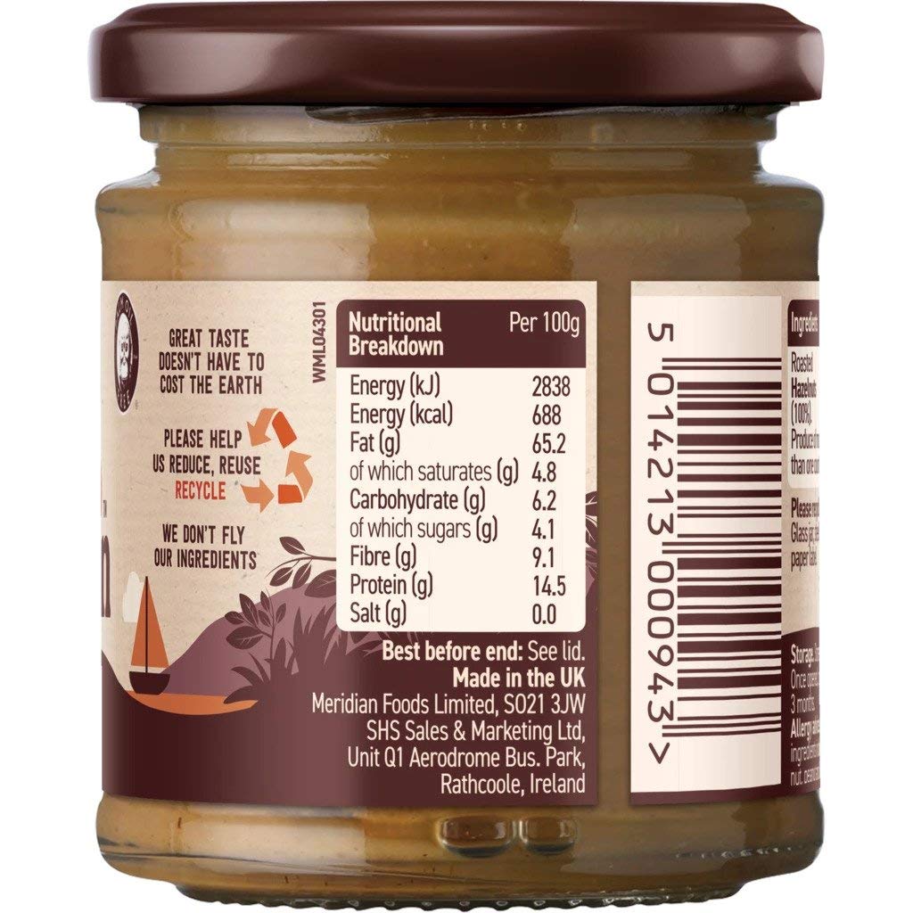 Meridian Crunchy Hazelnut Butter 100% Nuts 170g