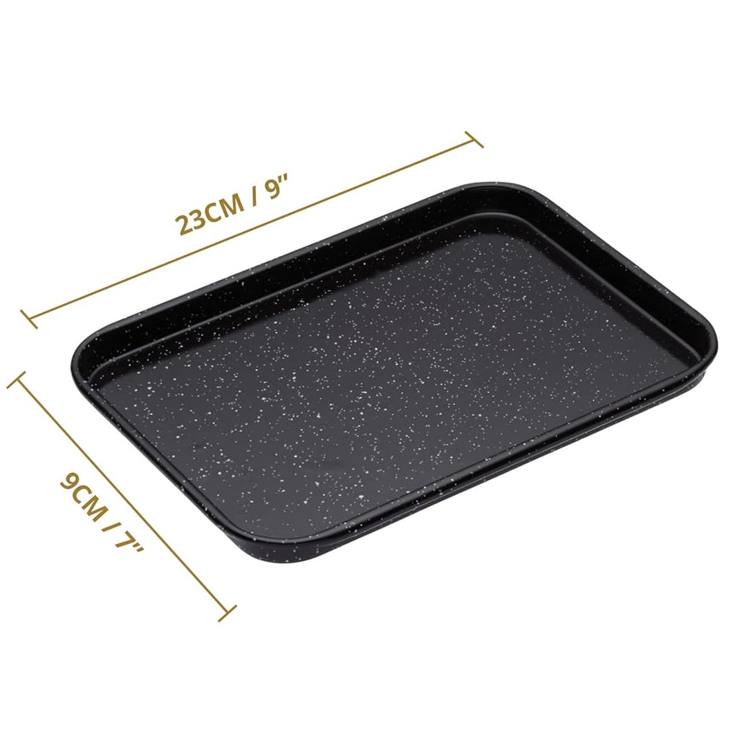 MasterClass Vitreous Enamel Baking Tray, 24 x 18cm, Black