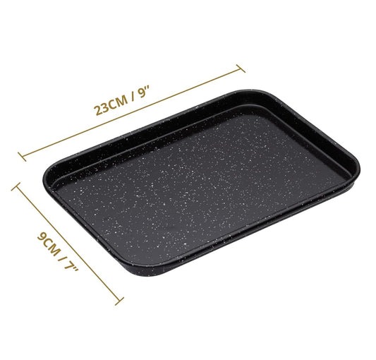 MasterClass Vitreous Enamel Baking Tray, 24 x 18cm, Black