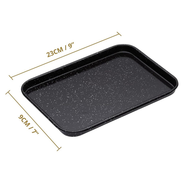MasterClass Vitreous Enamel Baking Tray, 24 x 18cm, Black