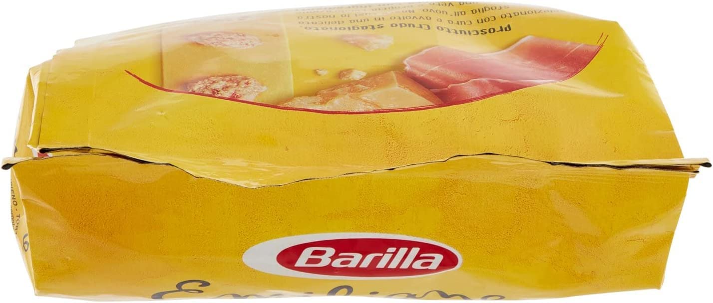 Emiliane Barilla Pasta all'Uovo Ripiena Tortellini con Prosciutto Crudo Filled Egg Noodles with Raw Ham Noodles 500 g Pack