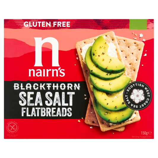 Nairns Gluten Free Blackthorn Sea Salt Flatbreads 150g