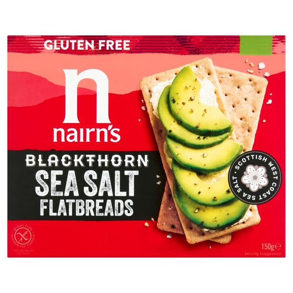 Nairns Gluten Free Blackthorn Sea Salt Flatbreads 150g