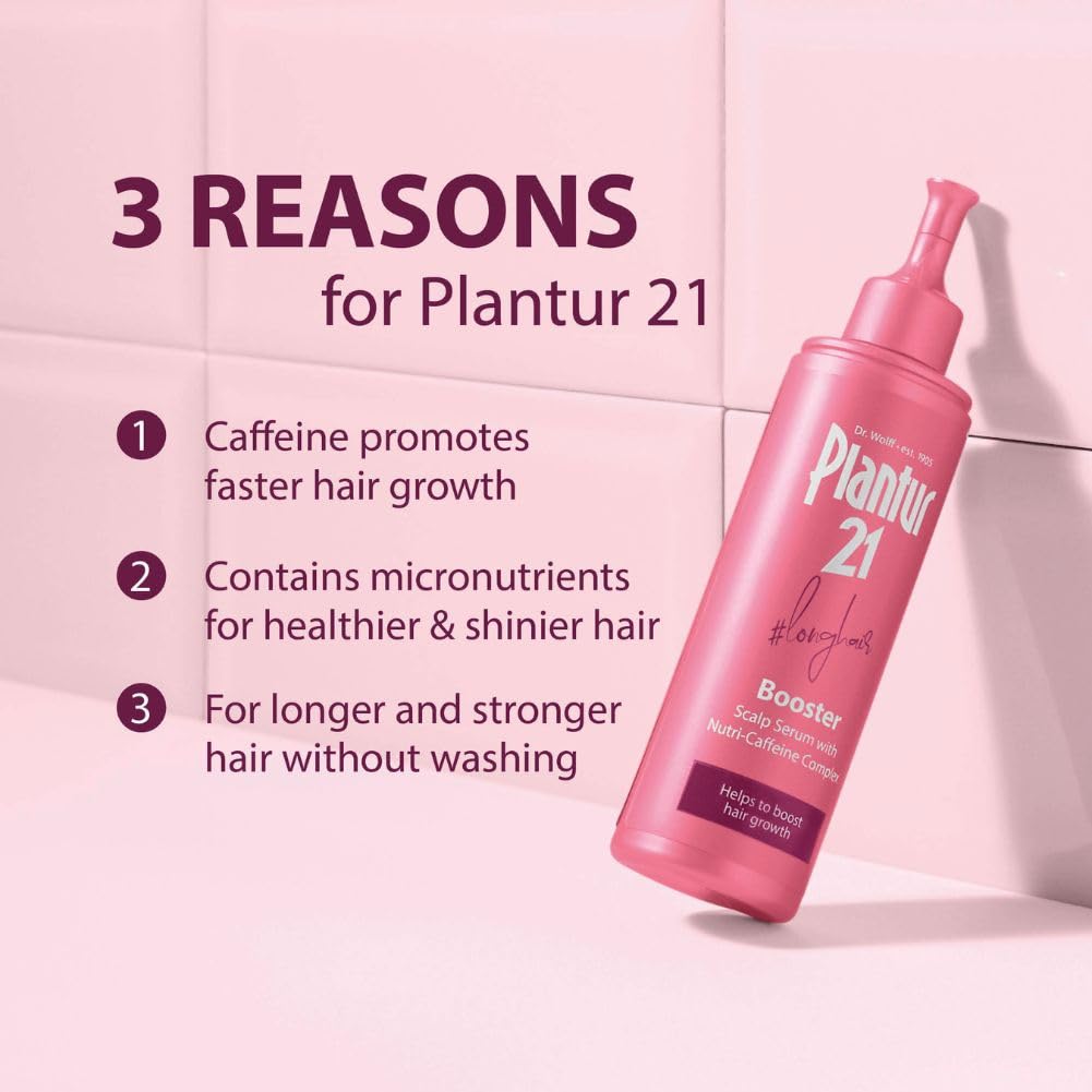 Plantur 21#longhair Booster for Long and Brilliant Hair 125ml | Womens Booster For Hair Growth | Booster Hair Serum Without Silicones Or Parabens | Energy Kick for Hair Roots