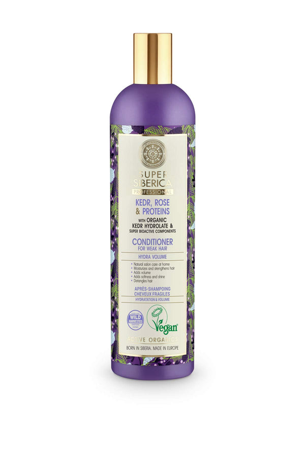 Natura Siberica Kedr, Rose & Protein volume conditioner for weak hair, 400ml